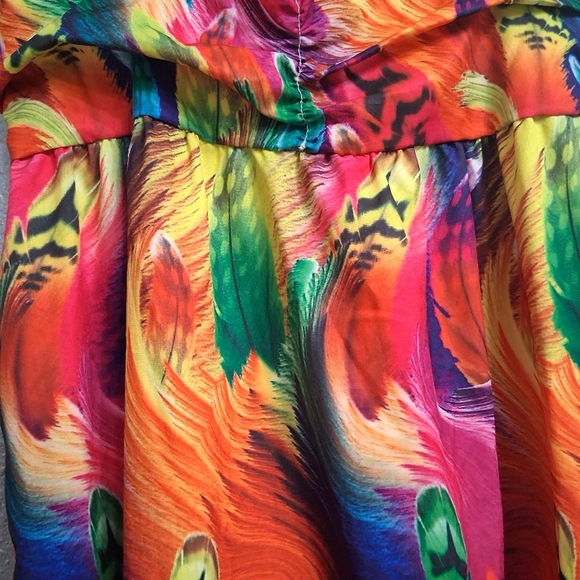 Metamorphosis Girl Colorful Maxi Dress With Cut Outs   Size M - Picture 13 of 15